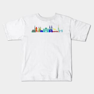 Prague buildings Kids T-Shirt